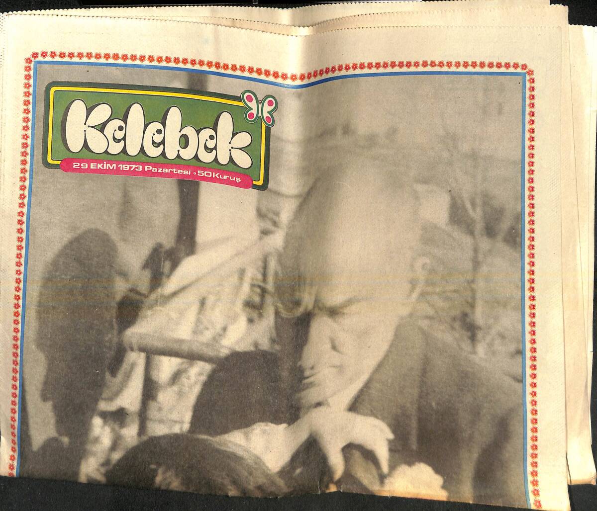 Hürriyet Gazetesi Kelebek Eki 29 Ekim 1973 - 5. Altın Koza Film Festivali Bugün Başlıyor! - David Niven Drakula Oldu! GZ138090 - 1