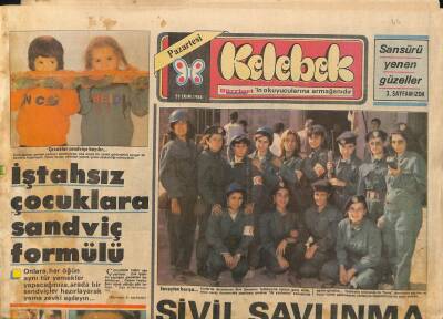 Hürriyet Gazetesi Kelebek Eki 29 Ekim 1984 - İştahsız Çocuklara Sandviç Formülü GZ88283 - 1