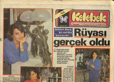 Hürriyet Gazetesi Kelebek Eki 29 Ekim 1985 - Kan Verme Yarışı - Nükhet Duru Bir Antika Hastasıdır... GZ114811 - 1