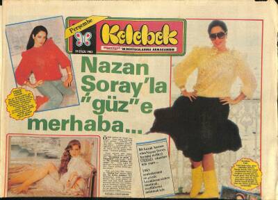 Hürriyet Gazetesi Kelebek Eki 29 Eylül 1983 - Nazan Şorayla Güze Merhaba... GZ114824 - 1