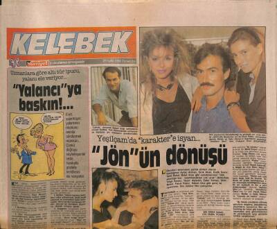 Hürriyet Gazetesi Kelebek Eki 29 Eylül 1988 - Işıl Yücesoy Sokağa Düşüyor GZ82779 - 1