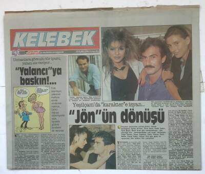 Hürriyet Gazetesi Kelebek Eki 29 Eylül 1988 - Yeşilçamda karakter e İsyan... GZ8138 - 1