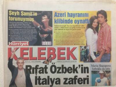 Hürriyet Gazetesi Kelebek Eki 29 Eylül 2004 - Mahsun Kırmızıgül Azeri Hayranını Klibinde Oynattı GZ47901 - 1