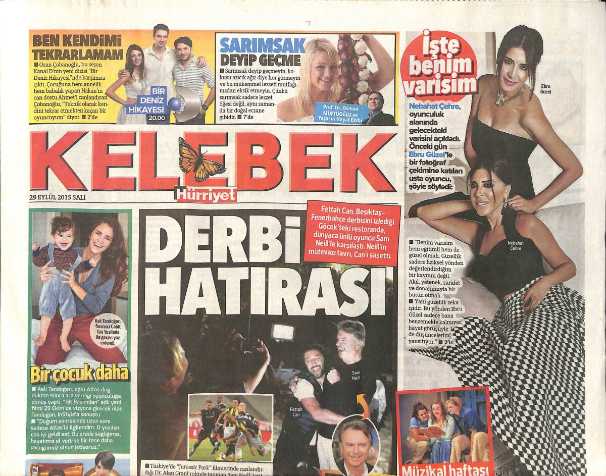 Hürriyet Gazetesi Kelebek Eki 29 Eylül 2015 - Nebahat Çehre Oyunculuk Alanında Gelecekteki Varisini Açıkladı: Ebru Güzel GZ154781 - 1