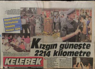 Hürriyet Gazetesi Kelebek Eki 29 Haziran 1987- Kızgın Güneşte 2214 Kilometre GZ63719 - 2