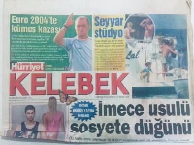 Hürriyet Gazetesi Kelebek Eki 29 Haziran 2004 - İmece Usulü Sosyete Düğünü GZ40441 - 1