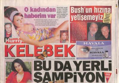 Hürriyet Gazetesi Kelebek Eki 29 Kasım 2005 - Oscarlı Oyuncu Robin Williams , Kelebeke Konuştu GZ113589 - 1