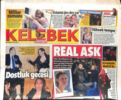 Hürriyet Gazetesi Kelebek Eki 29 Kasım 2013 - Ajda Pekkan , Önceki Akşam Nezih Kebap Yuvalamadaydı GZ100420 - 1
