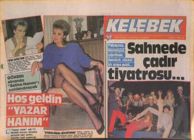 Hürriyet Gazetesi Kelebek Eki 29 Mart 1988 - Gökben Ekranda Belma Hanımı Canlandıracak GZ127048 - 1