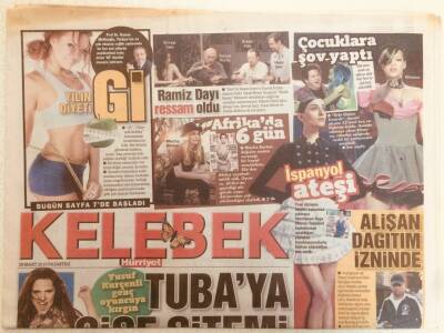 Hürriyet Gazetesi Kelebek Eki 29 Mart 2010 - Rihanna Çocuklara Şov Yaptı, Tubaya Gişe Sitemi, 2010 Demet GZ40103 - 1