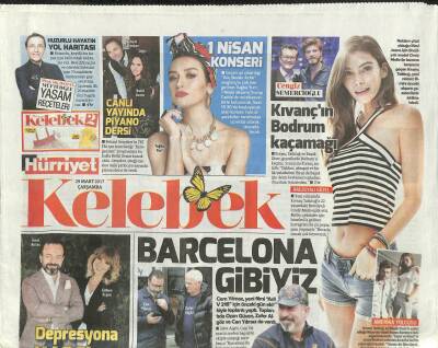 Hürriyet Gazetesi Kelebek Eki 29 Mart 2017 - Kıvanç Tatlıtuğun Bodrum Kaçamağı GZ109974 - 1