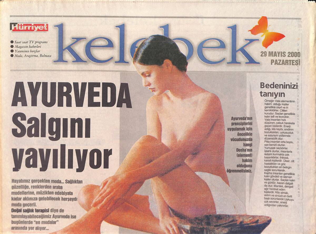 Hürriyet Gazetesi Kelebek Eki 29 Mayıs 2000 - Milano'dan Türkiye'ye Açılan Bir Türk - Gönül Gül, Seda Sayan'a Ağza Alınmayacak Sözler Söyledi GZ2957 - 1