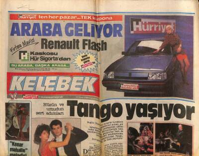 Hürriyet Gazetesi Kelebek Eki 29 Nisan 1989 - Berna Ve Hakan Peker Çifti Tango İle GZ61918 - 2