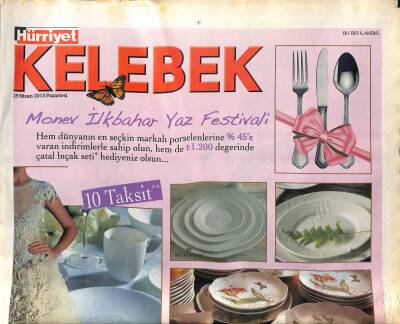 Hürriyet Gazetesi Kelebek Eki 29 Nisan 2013 - Bebekte Dostlarıyla Buluşan Ebru Gündeş , Evine Teknesiyle Döndü GZ115926 - 1