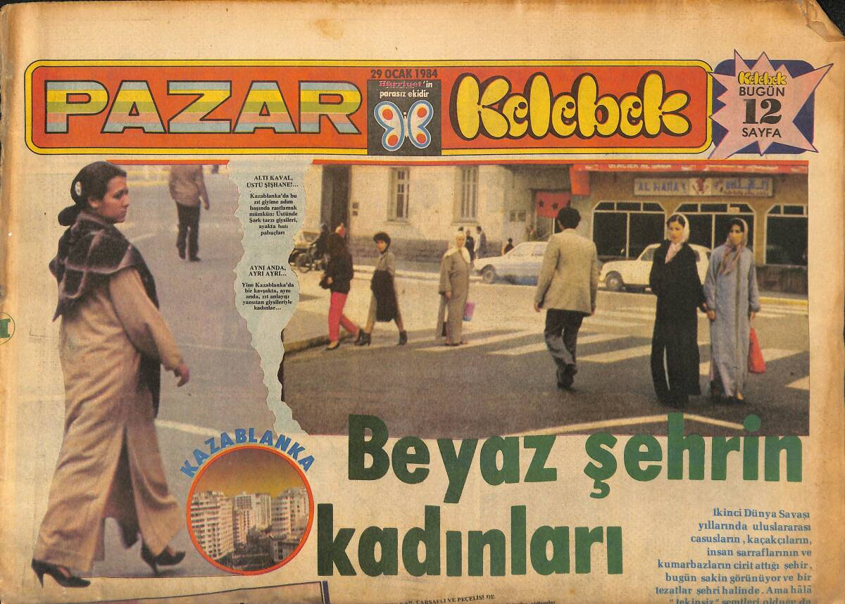 Hürriyet Gazetesi Kelebek Eki 29 Ocak 1984 - Zerrin'in Amerika Rüyası - Karabatak'ın Dönüşü GZ147403 - 1