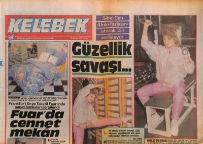 Hürriyet Gazetesi Kelebek Eki 29 Ocak 1988 - Sibel Can 4 Kilo Fazlasını Atmak İçin Zorlanıyor GZ93902 - 1