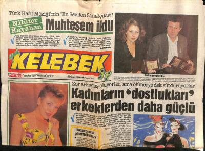 Hürriyet Gazetesi Kelebek Eki 29 Ocak 1990 - Nilüfer İle Kayahan GZ63493 - 1