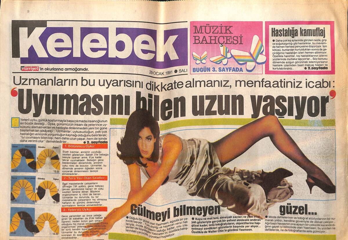 Hürriyet Gazetesi Kelebek Eki 29 Ocak 1991 - Nevra-Metin Serezli Çifti Sırlarını Açıkladı GZ138191 - 1