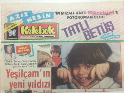 Hürriyet Gazetesi Kelebek Eki 29 Şubat 1984 - Yeşilçamın Yeni Yıldızı Ünlülere Meydan Okuyor GZ50094 - 1