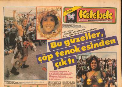 Hürriyet Gazetesi Kelebek Eki 29 Temmuz 1983 - Hülya Süeri Avusturya Zayıflattı GZ126761 - 1