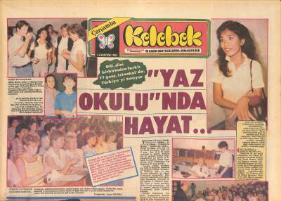 Hürriyet Gazetesi Kelebek Eki 3 Ağustos 1983 - Salih Güneyle Oynadılar Şöhret Oldular GZ126818 - 1