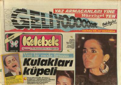 Hürriyet Gazetesi Kelebek Eki 3 Ağustos 1986 - Ahu Tuğbanın Tek Küpesi GZ80211 - 1