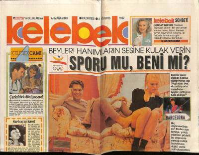 Hürriyet Gazetesi Kelebek Eki 3 Ağustos 1992 - Beyler Hanımların Sesine Kulak Verin GZ75642 - 1
