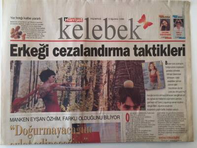 Hürriyet Gazetesi Kelebek Eki 3 Ağustos 1998 - Erkeği Cezalandırma Taktikleri GZ18064 - 1