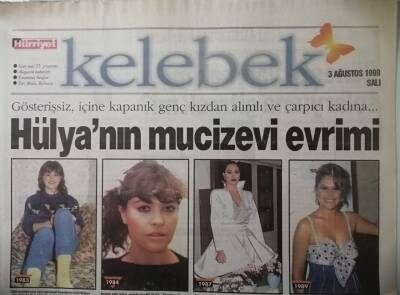 Hürriyet Gazetesi Kelebek Eki 3 Ağustos 1999 Hülya Avşarın Mucizevi Evrimi -GZ37228 - 1