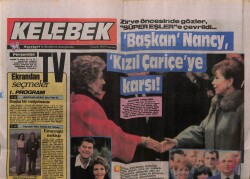 Hürriyet Gazetesi Kelebek Eki 3 Aralık 1987 - Başkan Nancy,Kızıl Çariçe ye Karşı GZ63610 - 2