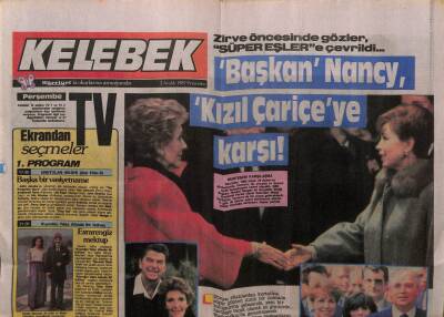 Hürriyet Gazetesi Kelebek Eki 3 Aralık 1987 - Başkan Nancy,Kızıl Çariçe ye Karşı GZ63610 - 1