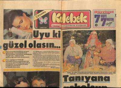 Hürriyet Gazetesi Kelebek Eki 3 Ekim 1984 - Nazan Saatçıya Vuran Piyango GZ78269 - 1