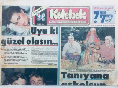 Hürriyet Gazetesi Kelebek Eki 3 Ekim 1984 - Uyu ki Güzel Olasın GZ41770 - 1