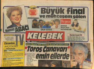 Hürriyet Gazetesi Kelebek Eki 3 Ekim 1987 - Aziz Nesinden Levent Kırcaya İzin Çıktı GZ127169 - 1