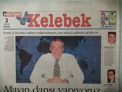 Hürriyet Gazetesi Kelebek Eki 3 Ekim 1996 Mustafa Topaloğlu İçimizi Ferahlattı -GZ37277 - 1
