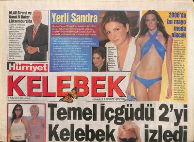 Hürriyet Gazetesi Kelebek Eki 3 Ekim 2005 - Sezen Aksu Artık Minik Serçe Değil Kumruyum GZ96667 - 1