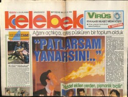 Hürriyet Gazetesi Kelebek Eki 3 Eylül 1992 - Ağzını Açtıkça Ateş Püsküren Toplum Olduk GZ61969 - 2