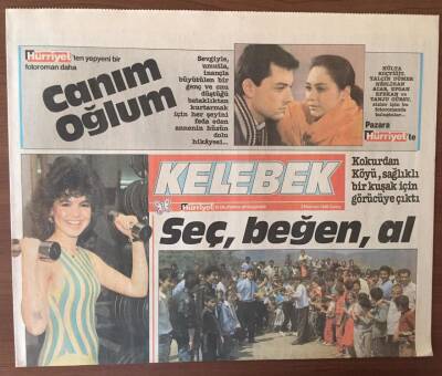 Hürriyet Gazetesi Kelebek Eki 3 Haziran 1988 - Hürriyet 1987 Güzeli Gülben Ergen Ünlü Bir Manken Olmayı Düşünüyor GZ6692 - 2