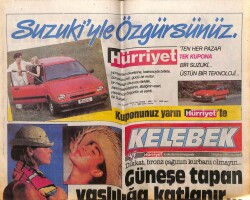 Hürriyet Gazetesi Kelebek Eki 3 Haziran 1989 - Bülent Ersoy İspanyol Çikolatası GZ63864 - 1