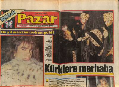 Hürriyet Gazetesi Kelebek Eki 3 Kasım 1985 - Bu Yıl Kürk Mevsimi Erken Geldi GZ94134 - 1