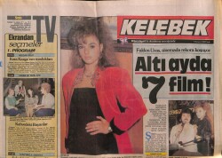 Hürriyet Gazetesi Kelebek Eki 3 Kasım 1987 - Fulden Uras Sinemada Rekora Koşuyor GZ63631 - 2