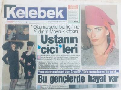 Hürriyet Gazetesi Kelebek Eki 3 Kasım 1990 - Ustanın Cicileri GZ40443 - 1