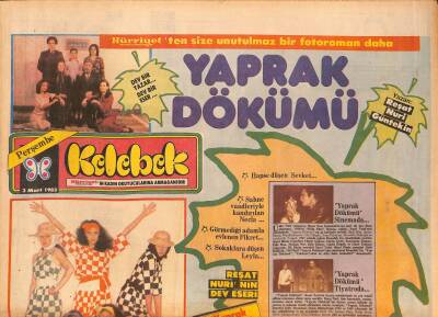 Hürriyet Gazetesi Kelebek Eki 3 Mart 1983 - Dünyanın En Güzel Dişi Sporcuları GZ127983 - 1