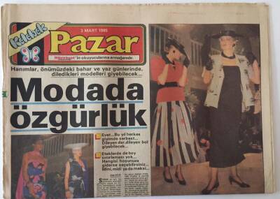 Hürriyet Gazetesi Kelebek Eki 3 Mart 1985 - Modada Özgürlük GZ18477 - 1