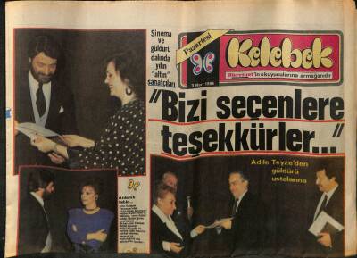 Hürriyet Gazetesi Kelebek Eki 3 Mart 1986 - Adile Naşitten Güldürü Ustalarına... GZ113618 - 1