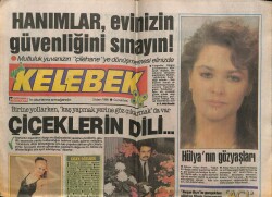 Hürriyet Gazetesi Kelebek Eki 3 Mart 1990 - Hülya Avşarın Gözyaşları GZ61906 - 2