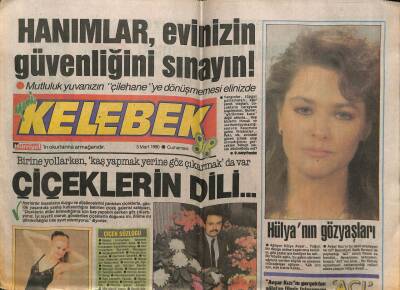 Hürriyet Gazetesi Kelebek Eki 3 Mart 1990 - Hülya Avşarın Gözyaşları GZ61906 - 2