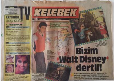 Hürriyet Gazetesi Kelebek Eki 3 Mayıs 1987 - Bizim Walt Disney Dertli GZ26692 - 1