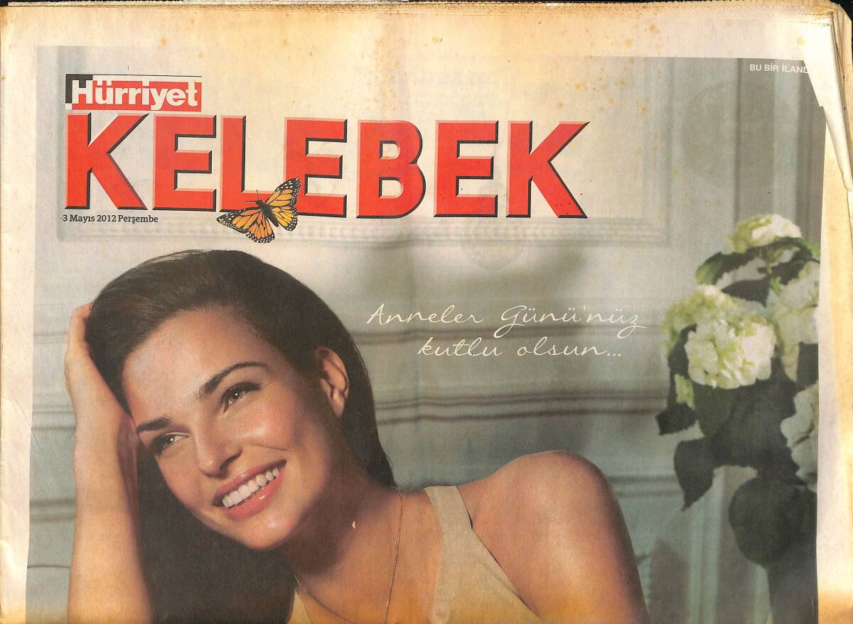 Hürriyet Gazetesi Kelebek Eki 3 Mayıs 2012 - Pelin Doğru Ecevit'e Çok Aşık - James Bond'un Ada Sefası GZ154791 - 1