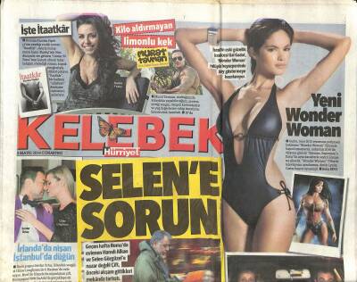 Hürriyet Gazetesi Kelebek Eki 3 Mayıs 2014 - Muazzez Abacı , Kıbrıstaki Rocks Hotelde Sahneye Çıktı - Yeni Wonder Woman GZ125472 - 1